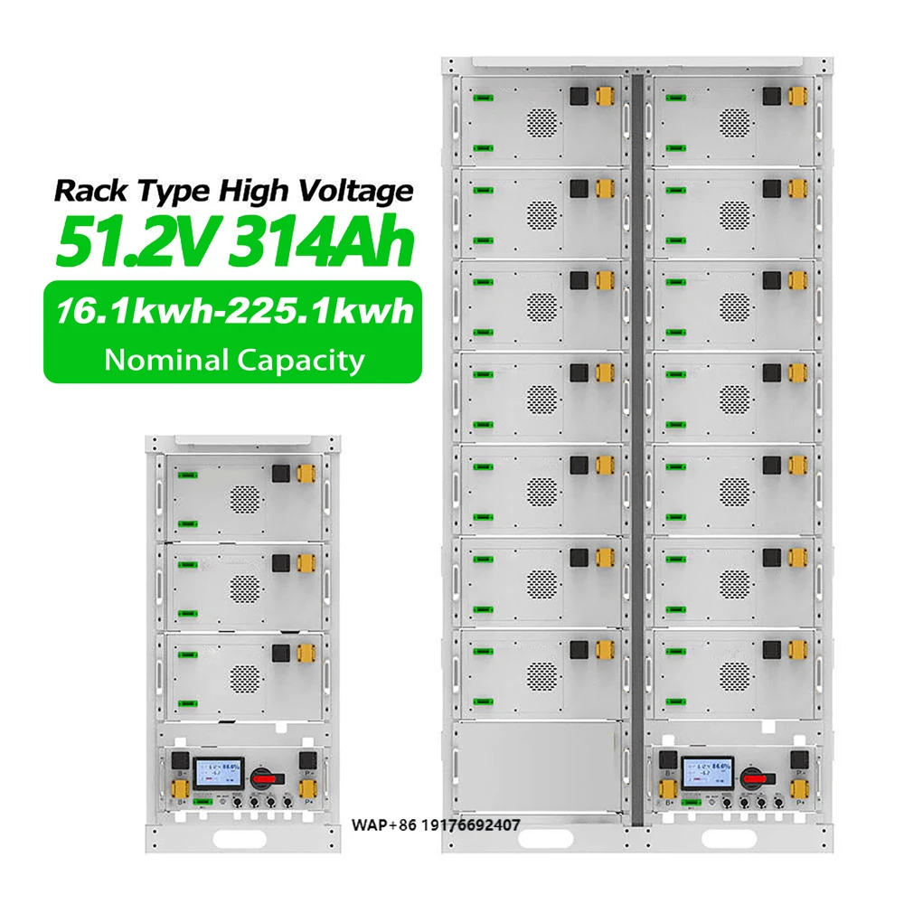 Lumitech Rack Mounted Lithium Battery 51.2V 314Ah 15kwh 20kwh 30kwh 50kwh 100kwh High Voltage Lithium Ion Batteries