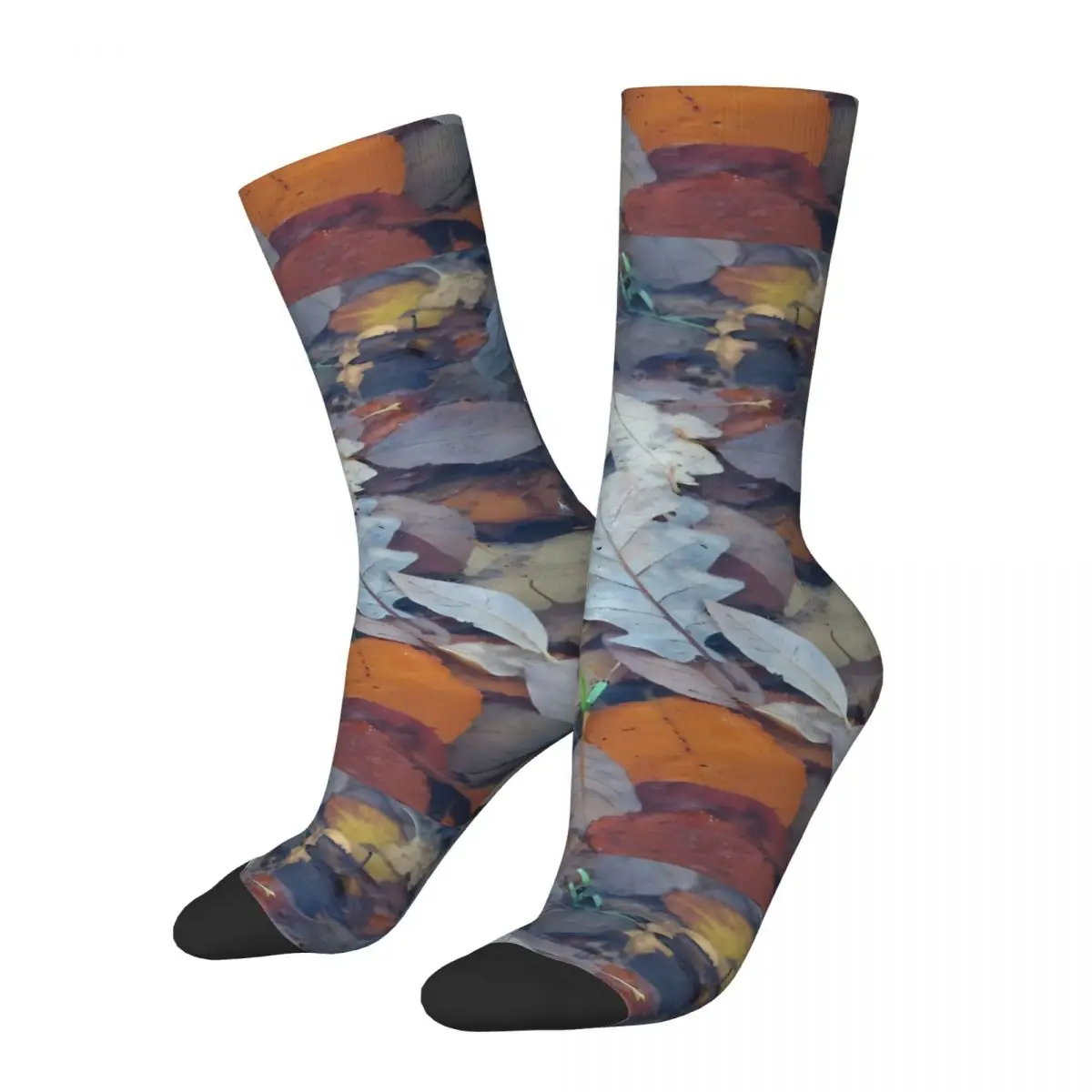 Winter Leafs In Water Real Tree Camouflage Socks Sports 3D Print Boy Girls Mid-calf Sock