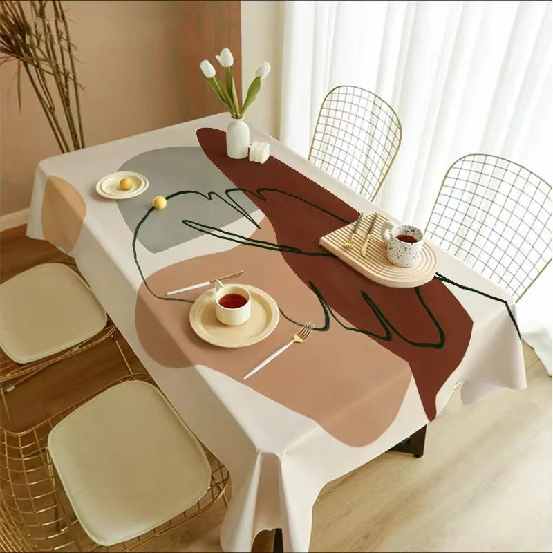 

Nordic Simple Rectangular Tablecloth for Dining Table, Living Room Table Cover, Furniture Home Decoration Fireplace Countertop