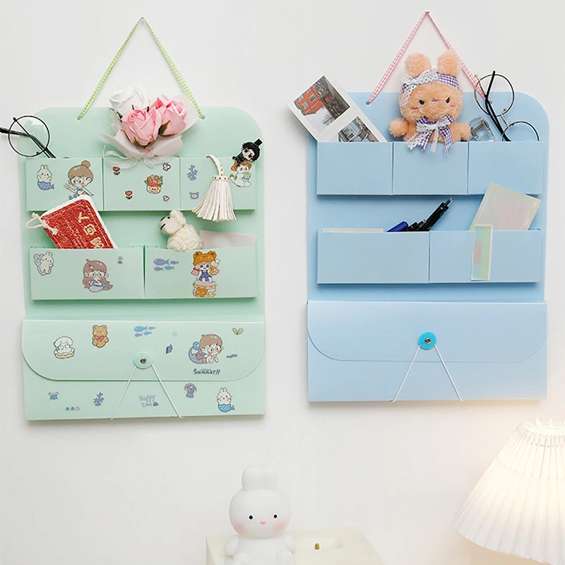 1pc Back-to-school file storage bag for classrooms and offices, homework newspaper file organizer, can be hung on a door or wall