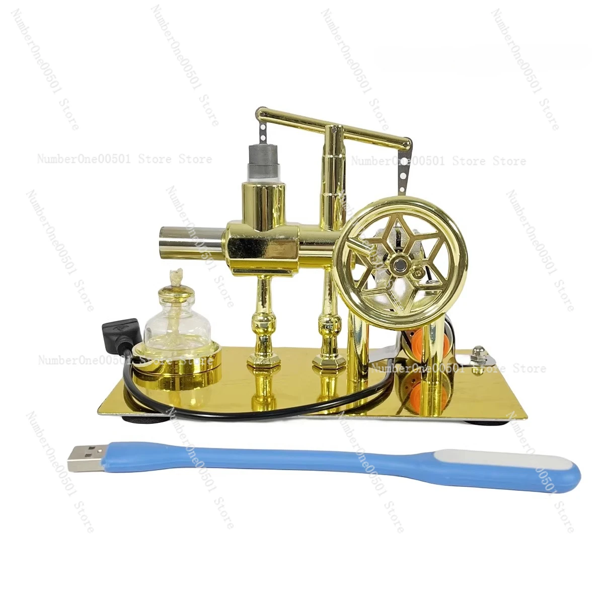 

Модель двигателя Стирлинга, одноцилиндровый тепловой двигатель с внешним сгоранием, научная физика, демонстрационная игрушка в стиле стим-панк