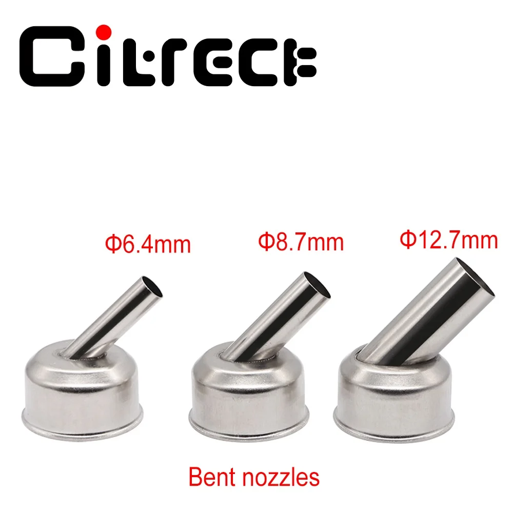 ATTEN Original 45 Degree Bent Curved Nozzle Hot Air Station Gun Nozzles for ATTEN ST-862D BGA Rework Station Welding repair