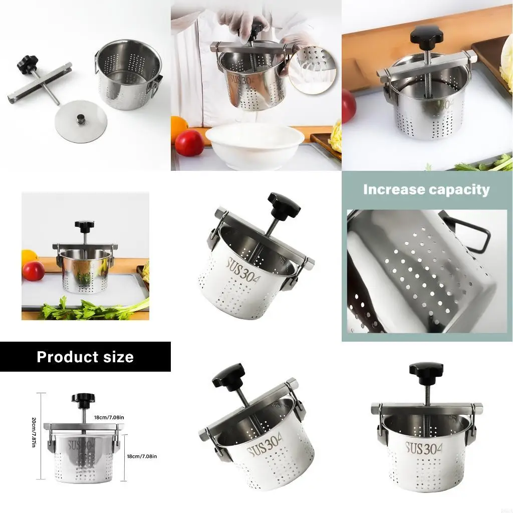 

R66A Vegetable Water Squeezer Stainless Steels Durable Kitchen Gadget for Cooks