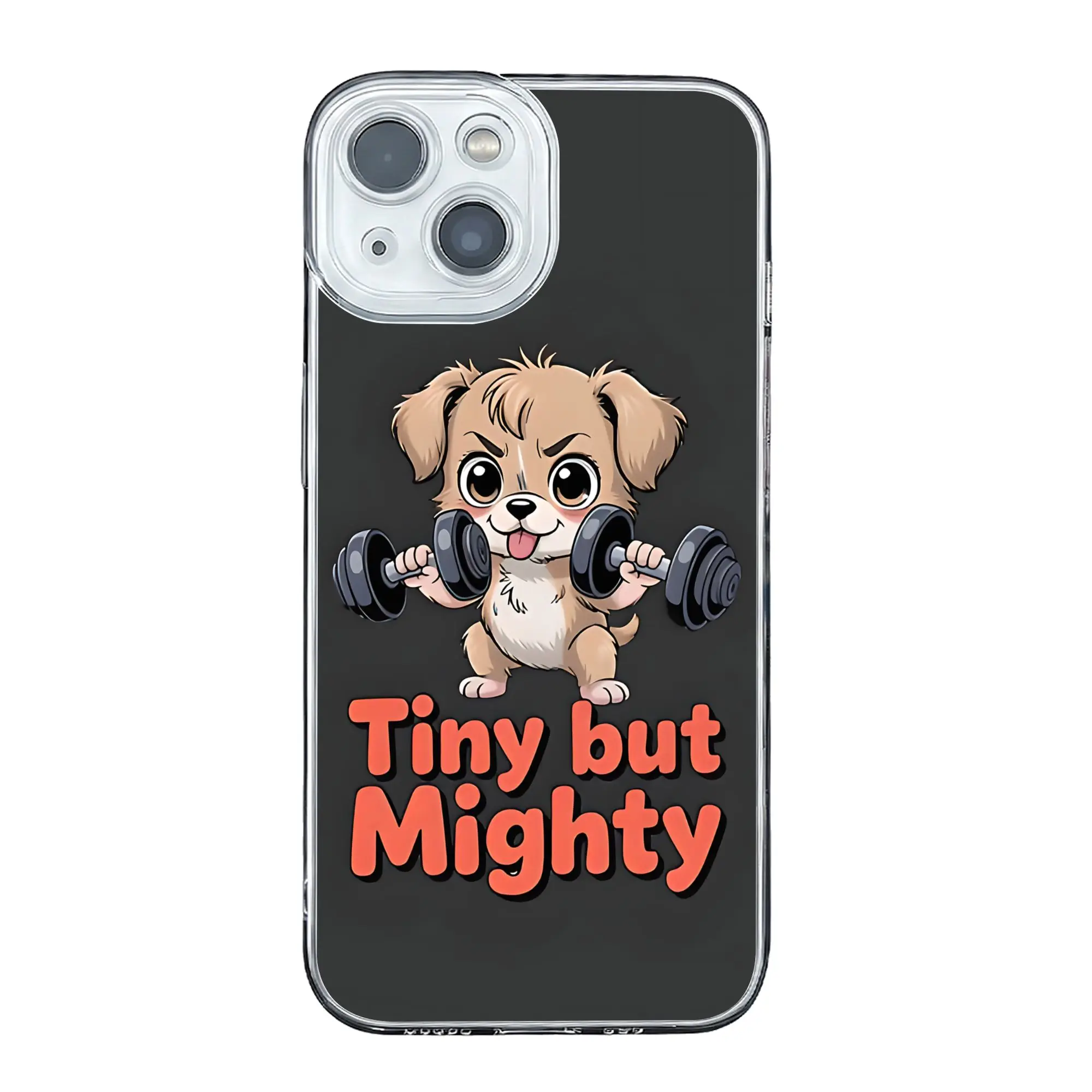 Funda Protectora Anticolisión Tiny But Mighty Puppy para iPhone 17 16 15 14 13 12 11 Pro Max