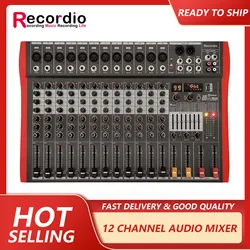 GAX-CY12 Professional 12-channel Sound Mixing Console With Blueteeth Sound Mixer Audio 99 DSP Effects Phantom Power 48V USB