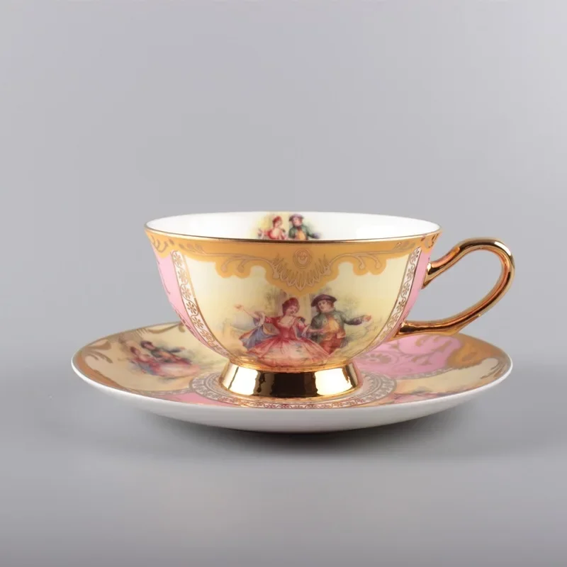 

European Phnom Penh Coffee Cup Saucer Set Tea Set Bone China Cup Couple Cups Afternoon Tea Black Tea Cups