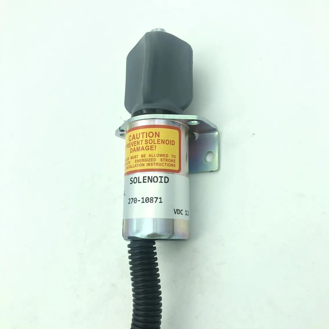 270-10871 27010871 3 Wire Stop Solenoid Valve With Protector 12V Excavator Spare Parts