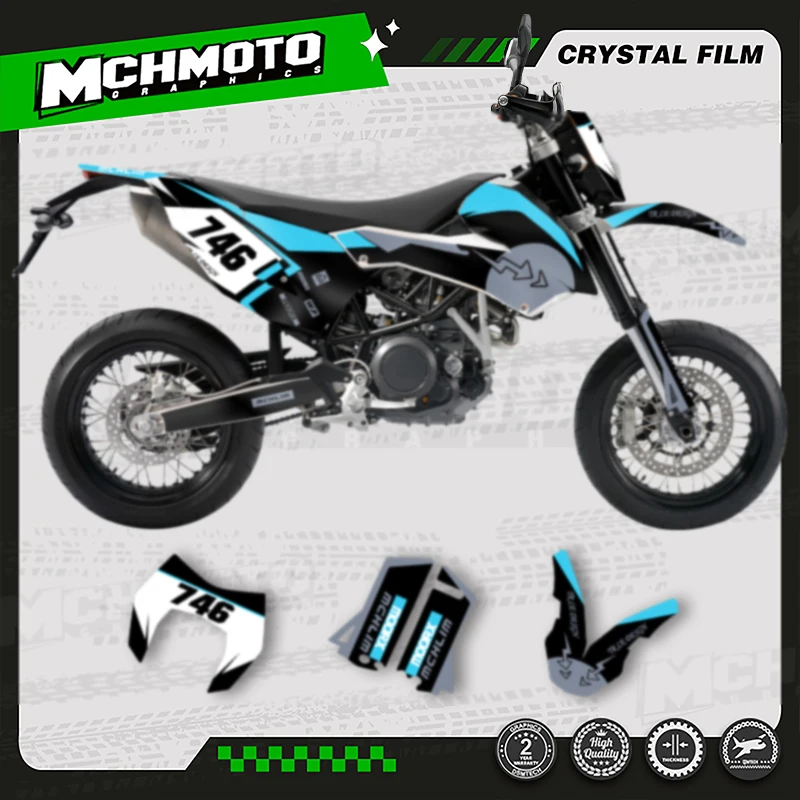 

MCHMFG For KTM SMC690 LC4 2008 2009 2010 2011 Custom Team Motorcycle Plastic Graphics Decals Stickers Kits