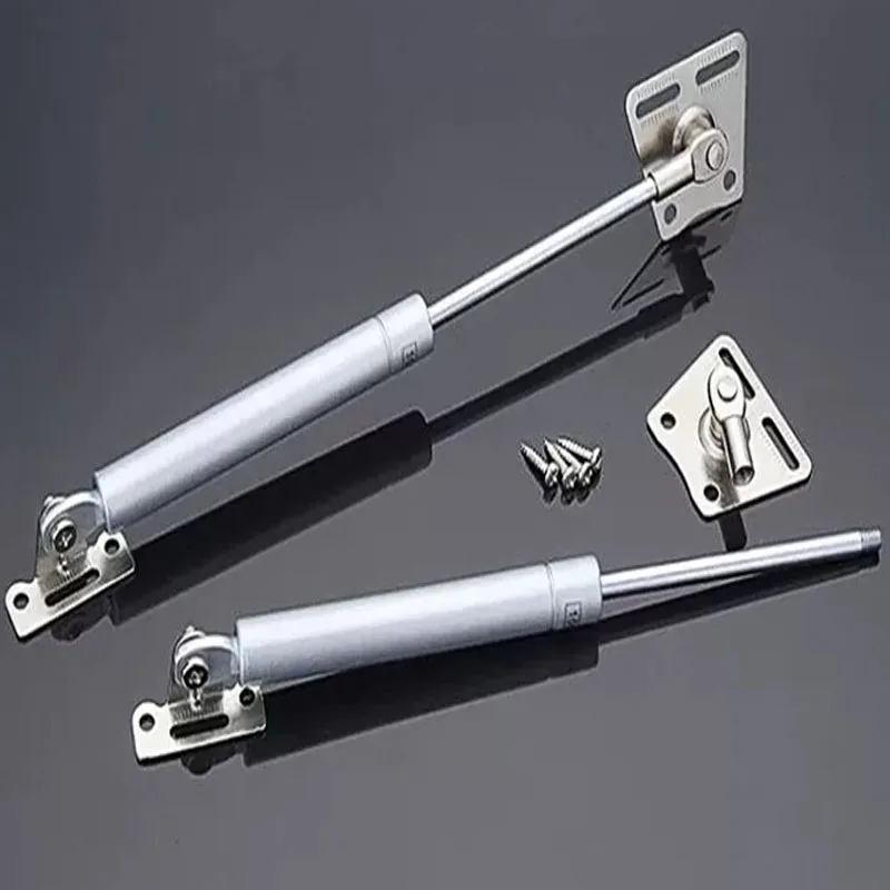 2PC Cabinet Door Lift Pneumatic Support Hinges Gas Strut Spring Hinge Furniture Soft Closing Hinges 100N Hydraulic Piston Spring