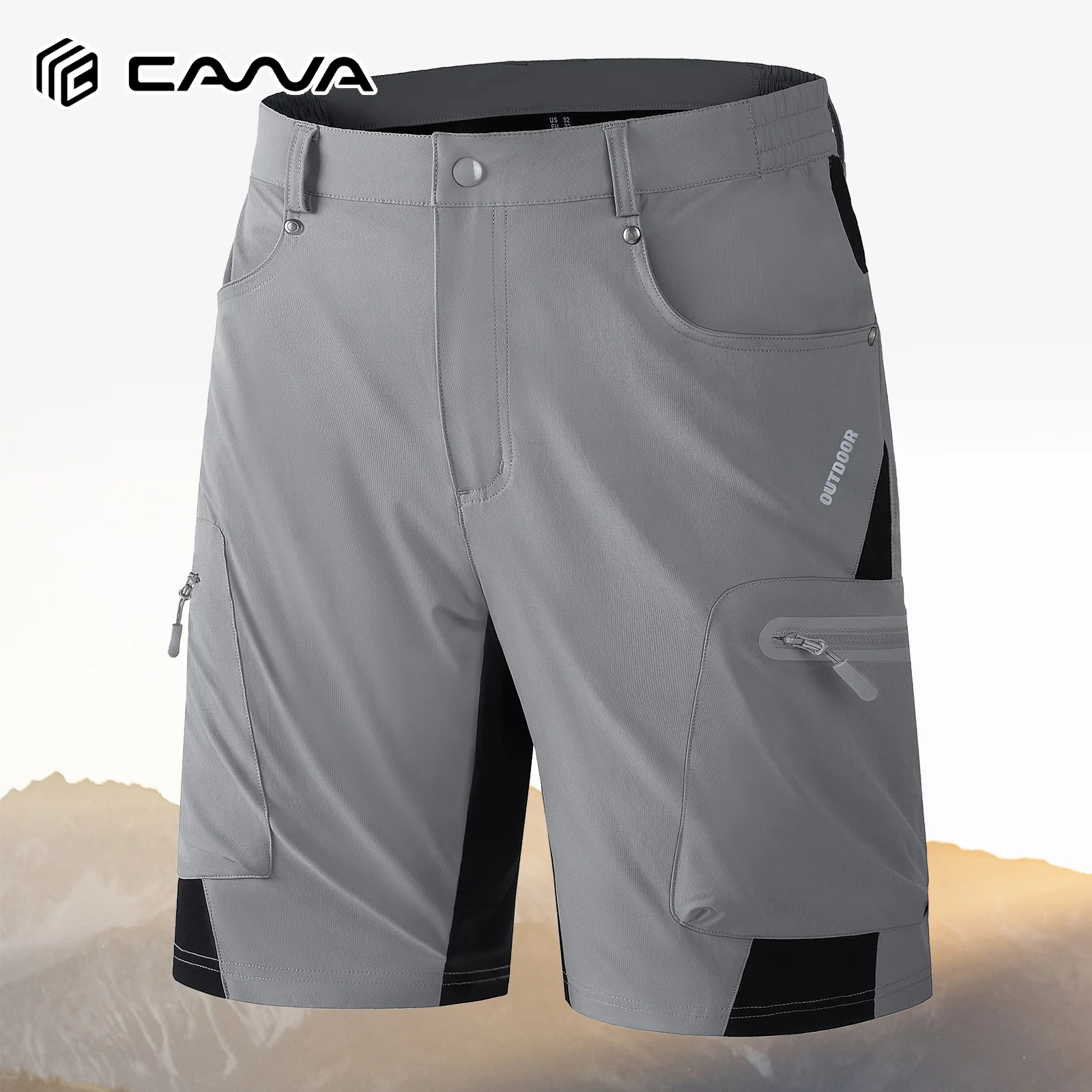 

Men's Hiking Cargo Shorts 10" with Zipper Pockets Quick Dry Casual Stretch Golf Work Short Outdoor Summer