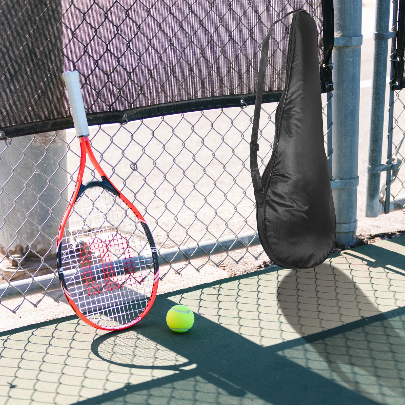 

Portable Tennis Racket Pouch Bright Color Stylish Shape Fits Standard Rackets Shockproof and Scratch Resistant Cover