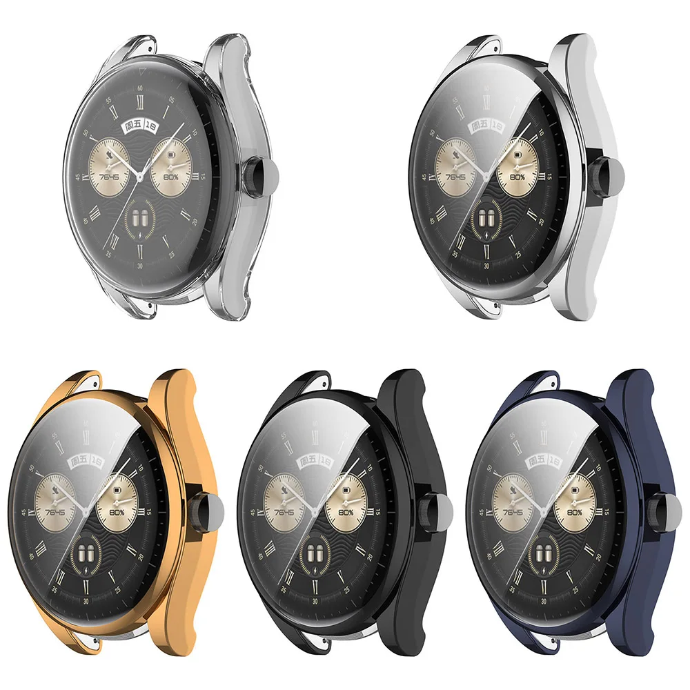 Plating TPU Protective Case For Huawei Watch Buds Full Screen Protector Shell Cover