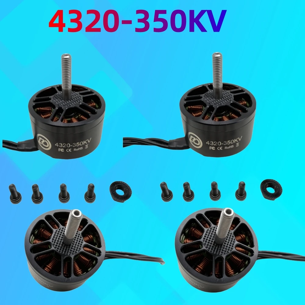 Brushless Motor 4320 350KV 6-12S Brushless Motor, suitable for RC FPV importers, high speed, long distance, X class, pack of 1/4