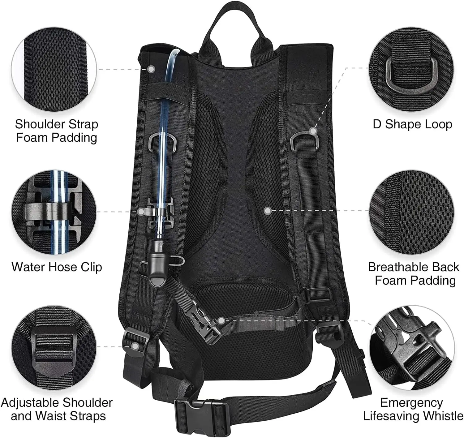 3L Hydration Backpack with TPU Bladder, Tactical Water Pack for Hiking, Biking, Hunting