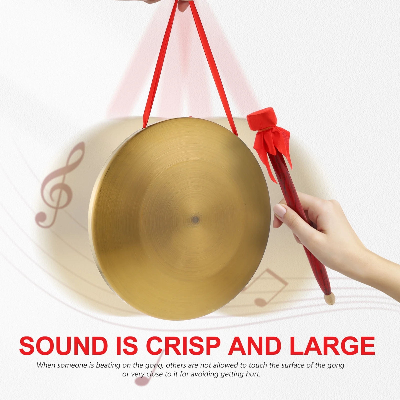 

Alloy Hand Gong Chinese Musical Toys Percussion Instrument Handicrafts Copper Traditional Brass