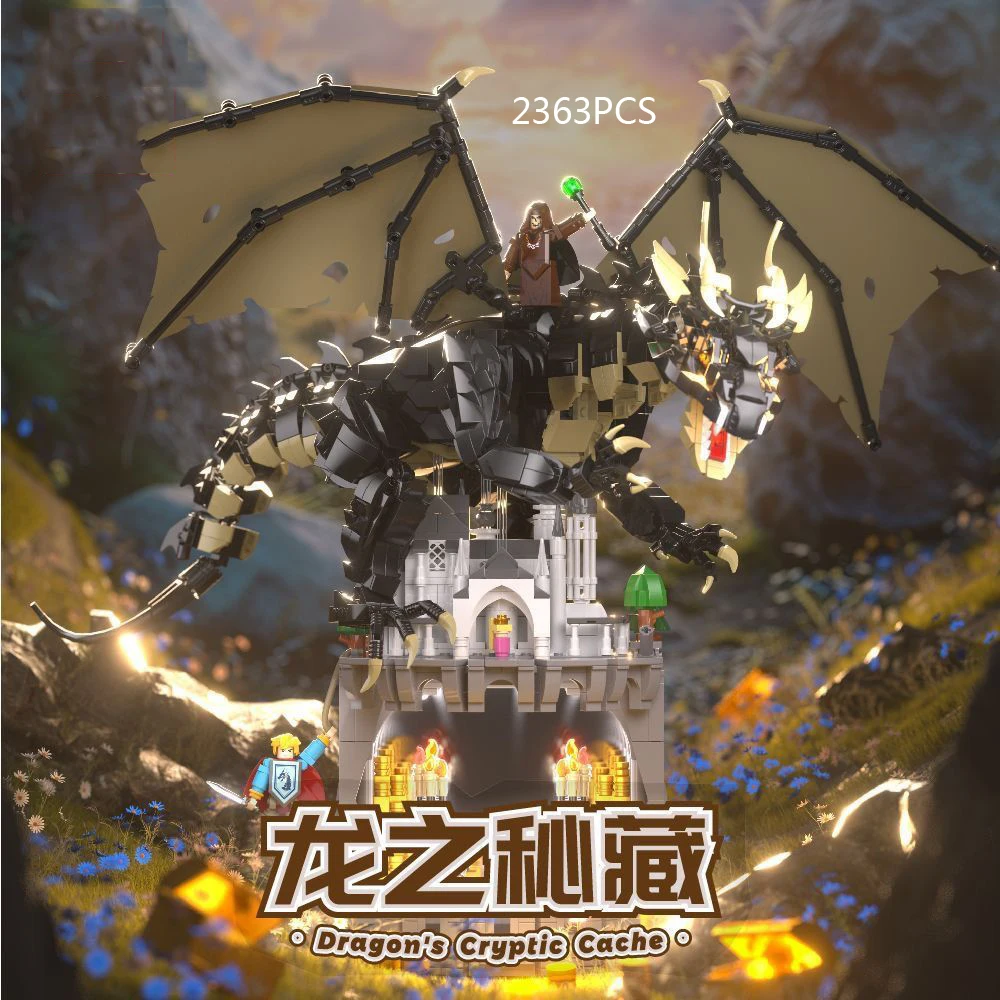 

Идея Фильм Блок Секретная коллекция Abyssal Зеркальный дракон Строительство Кирпичная модель игрушки со световой коллекцией для подарка