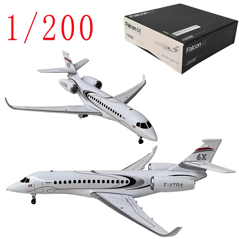 

Дефект, специальное предложение, литая под давлением Dassault, масштаб 1/200 Falcon 6X, бизнес-модель премиум-класса X, модель самолета Falcon из сплава, сбор дисплея