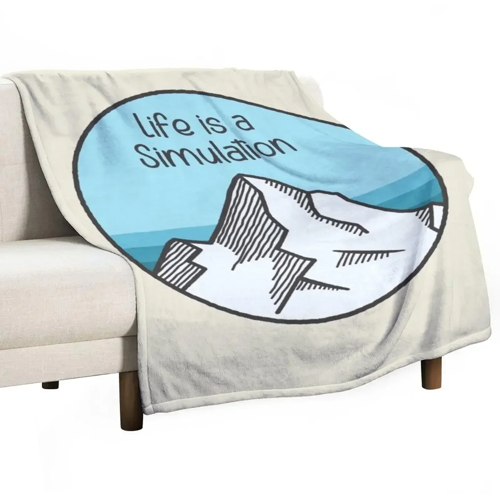 Life is a Simulation, Mountain Throw Blanket Flannels Blankets For Bed Fashion Sofas Loose Bed Fashionable Baby Blankets