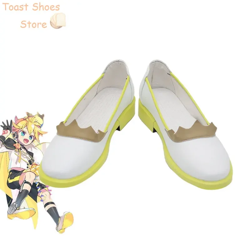 

14-летие Лен, обувь для косплея, обувь из искусственной кожи, карнавальные ботинки на Хэллоуин, реквизит для косплея, реквизит для костюма