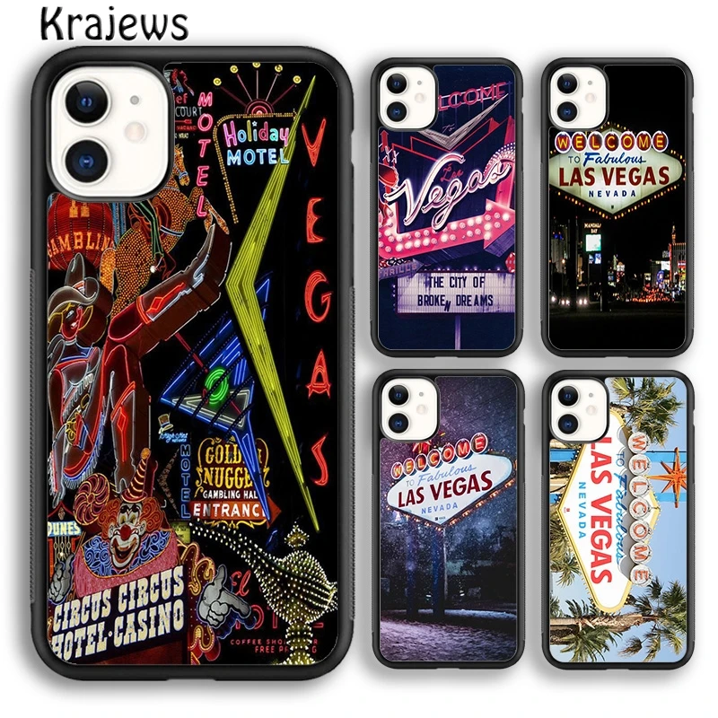 Las Vegas Sign LIGHTS Nevada Phone Case Cover For iPhone 16 15 14 plus XS XR 11 12 mini 13 pro max coque Shell Fundas