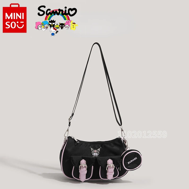 Kuromi's New Women's Shoulder Bag Cartoon Cute Women's Shoulder Crossbody Bag Fashion Women's Bag Large Capacity High Quality