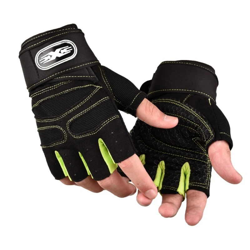 

New Sports Gym Gloves Heavyweight Sports Exercise Weight Lifting Gloves Body Building Training Sport Fitness Gloves Men