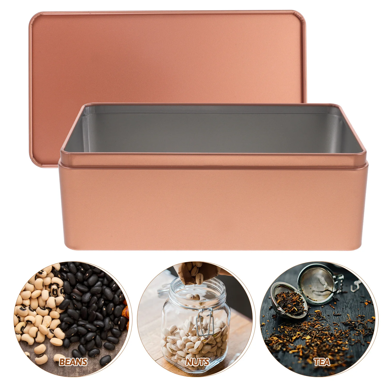

2pcs Tea Tin Box Premium Metal Storage Case For Tea Leaves Dry Food Candy Gift Packaging Small Trinket Container
