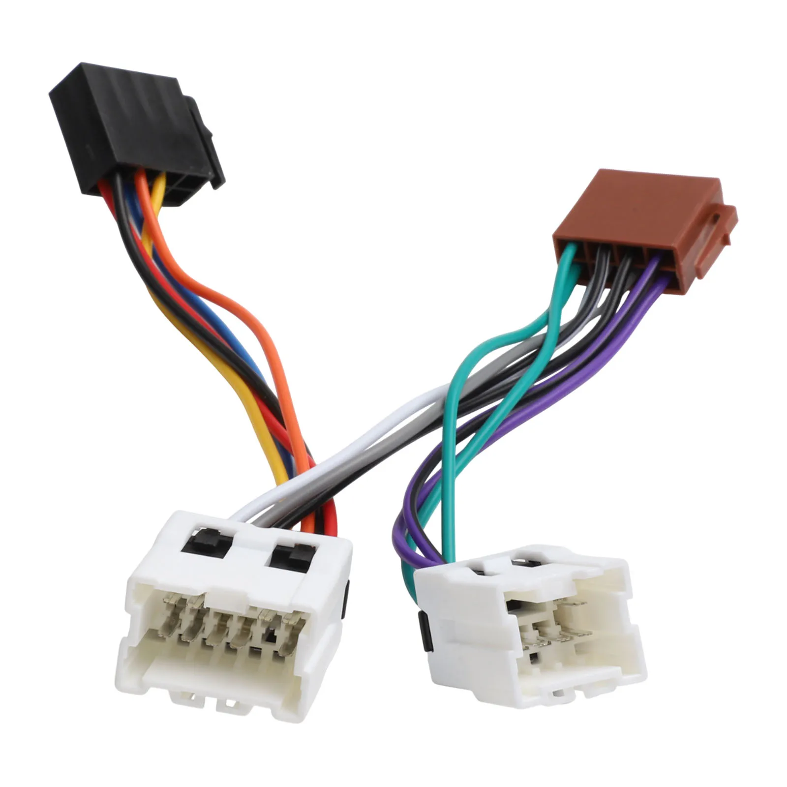 Stereo Installation Stereo Radio Adaptor Black White Wear-Resistant 12V Voltage ABS PC Material Anti-Corrosion