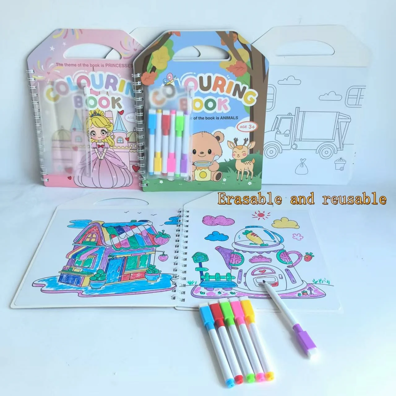 

Детская забавная книжка для рисования-раскраска для рисования-розмальовка для раннего образования, стираемая книжка-раскраска с героями мультфильмов