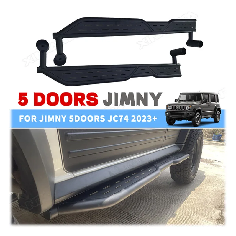 Black Car Accessories Running Board Side Step Steel Car Side Step Bar For Suzuki Jimny 5Doors 2023