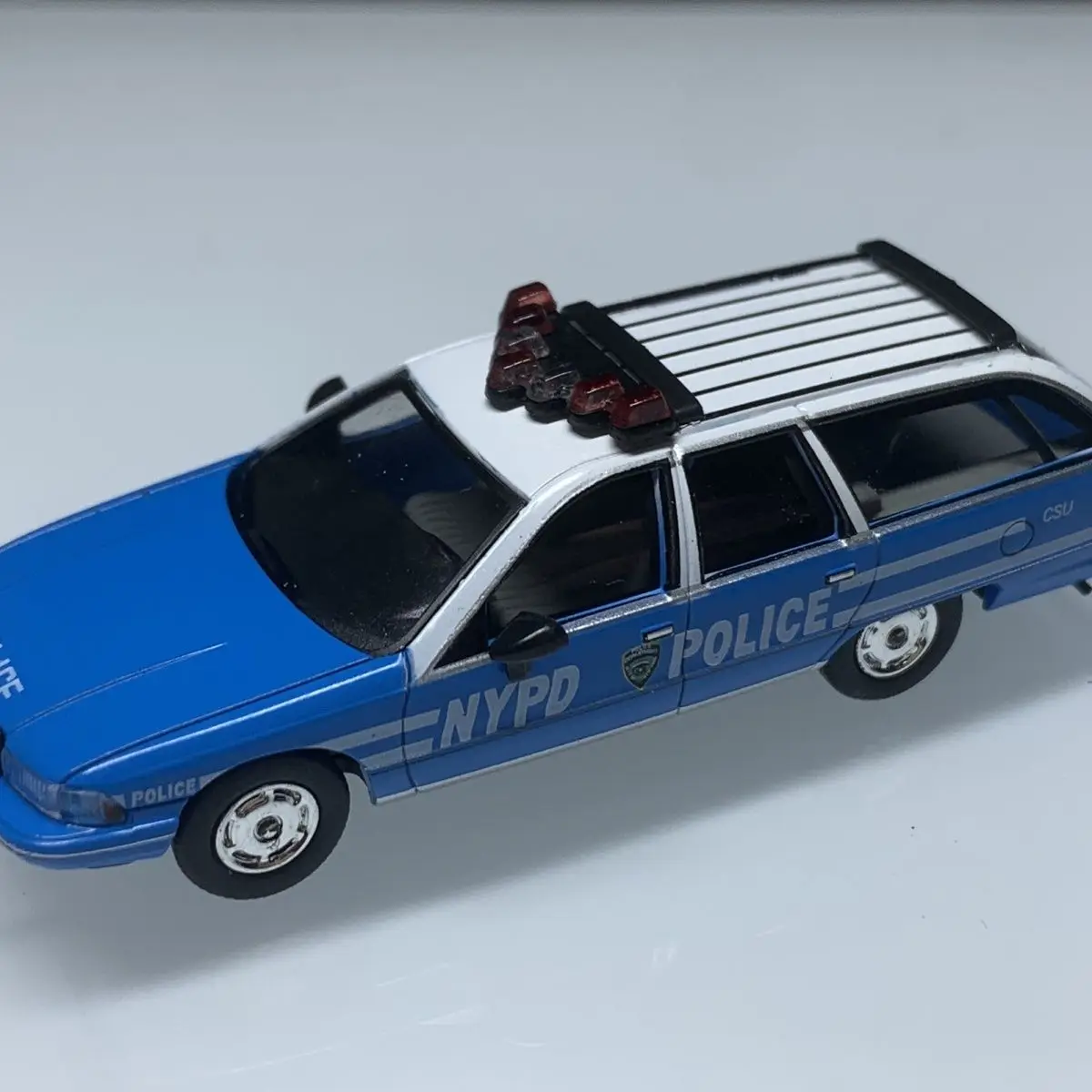 Pcx87 escala 1:87 chevrolet station wagon polícia 1991 modelo de plástico carro brinquedo colecionável presente lembrança exibição ornamento