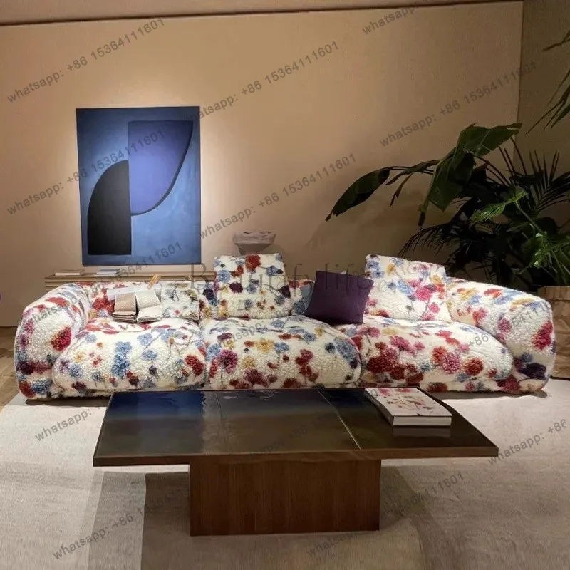 zj.Minimalist Retro Living Room Sofas Designer Puff Nordic Japanese Living Room Sofas Cheap Luxury Divano Soggiorno Furniture