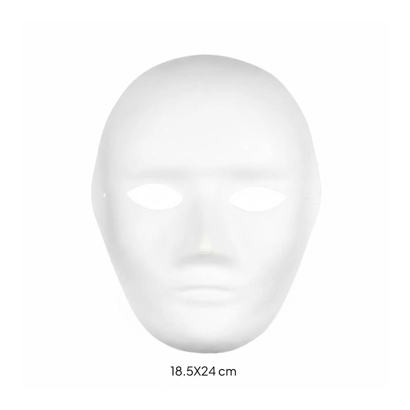 DIY Art Face Cover Blank White Mask for Painting with Elastic Band for Party and School Activity