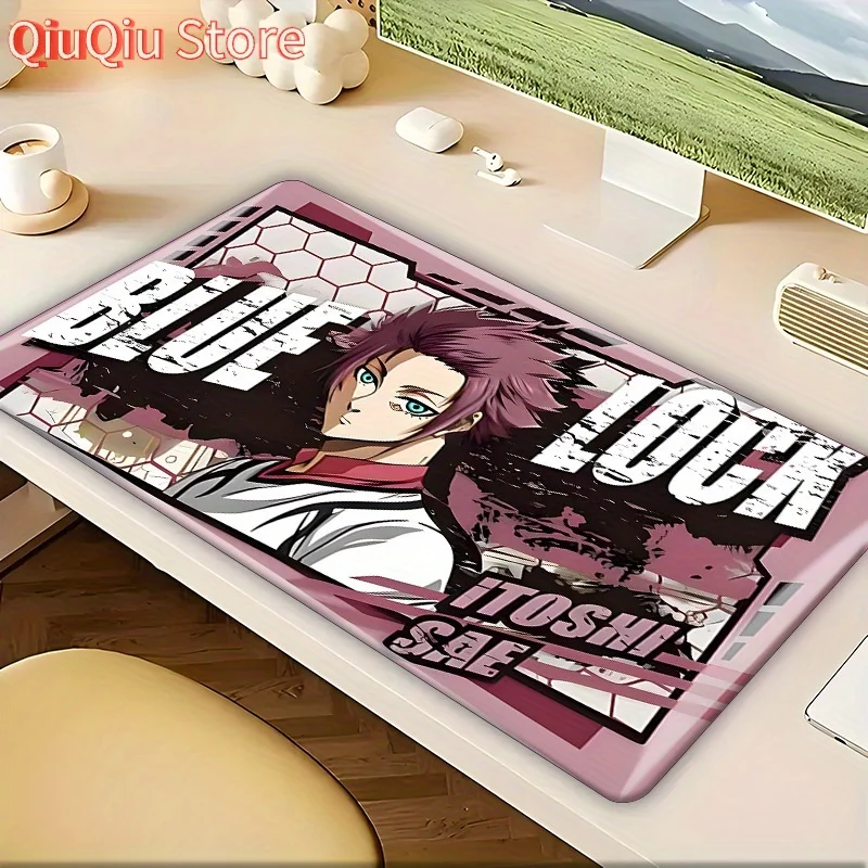 

Sae Itoshi Anime Gaming Mouse Pad - Non-Slip Rubber Base, Large Desk Mat with Blue Lock Anime Design, Compatible with PC, Laptop