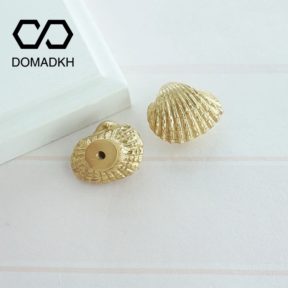 

Brass Shell Cabinet Knobs Nautical Theme Drawer Pulls Home Decor Dresser Knobs Unique Nightstand Handles Beach Kitchen Hardware