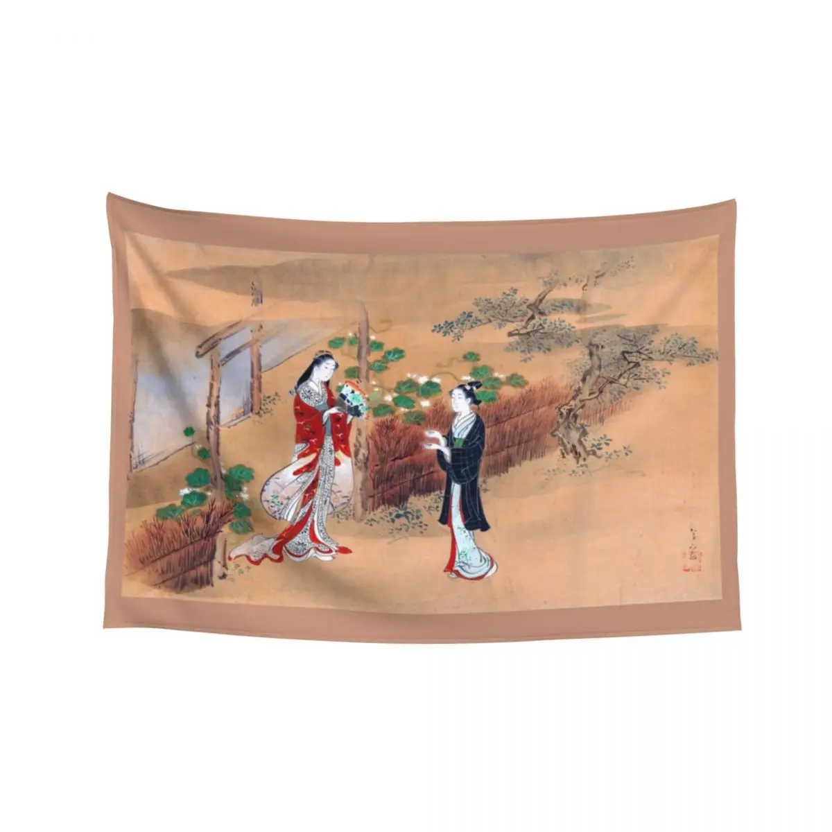 

Evening Faces (Restored Japanese Painting) Tapestry Home Decor Accessories Home Decor Aesthetic Home Decorations Tapestry