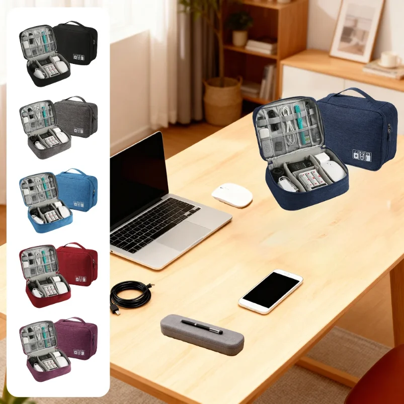 

Travel Electronic Digital Storage Bag, Multifunctional High-capacity Earphones, Data Cable Protective Case, Dust Bag