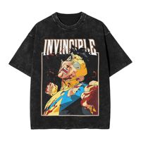 Invincible Cartoon Comic Mark Grayson Shirt Harajuku Style For Men Women Pure Cotton T-Shirts Tee Clothing