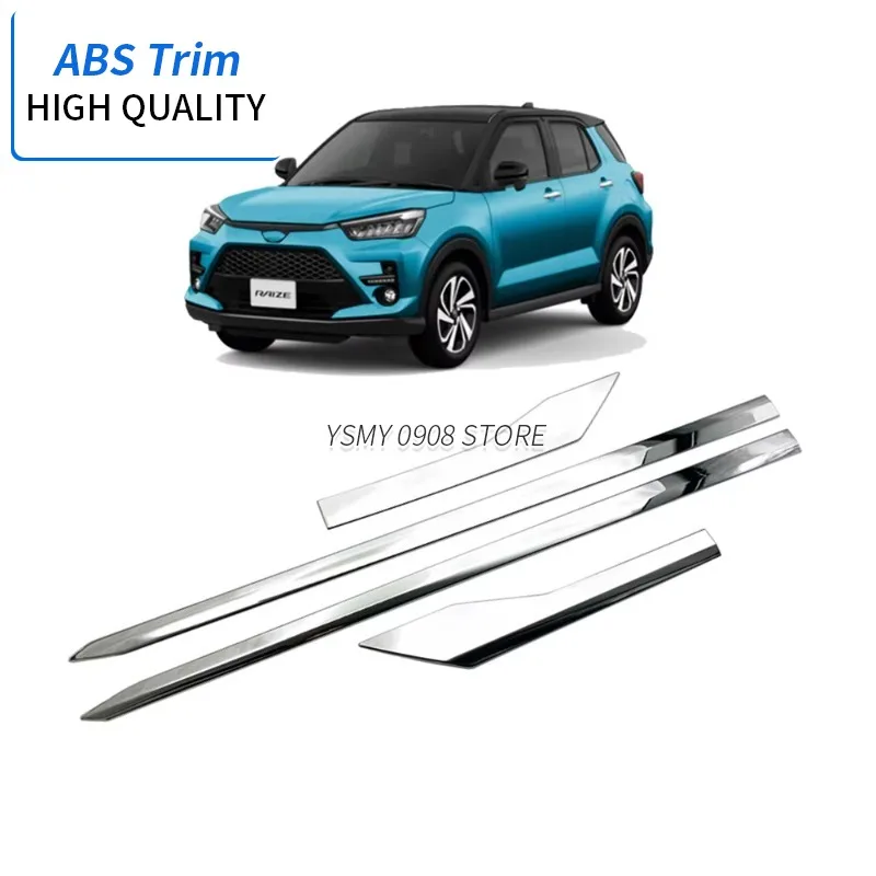 4 PCS ABS Chrome Side Door Body Trim for Toyota Raize 2020 Car Styling  External  Accessories