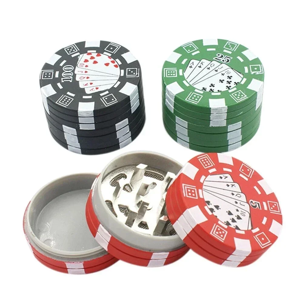 Aluminum Alloy Herbal Herb Tobacco Grinders, Cigarette Tobacco Grinder, Hand Crank, Smoking Pipe Accessories, 3-Layer