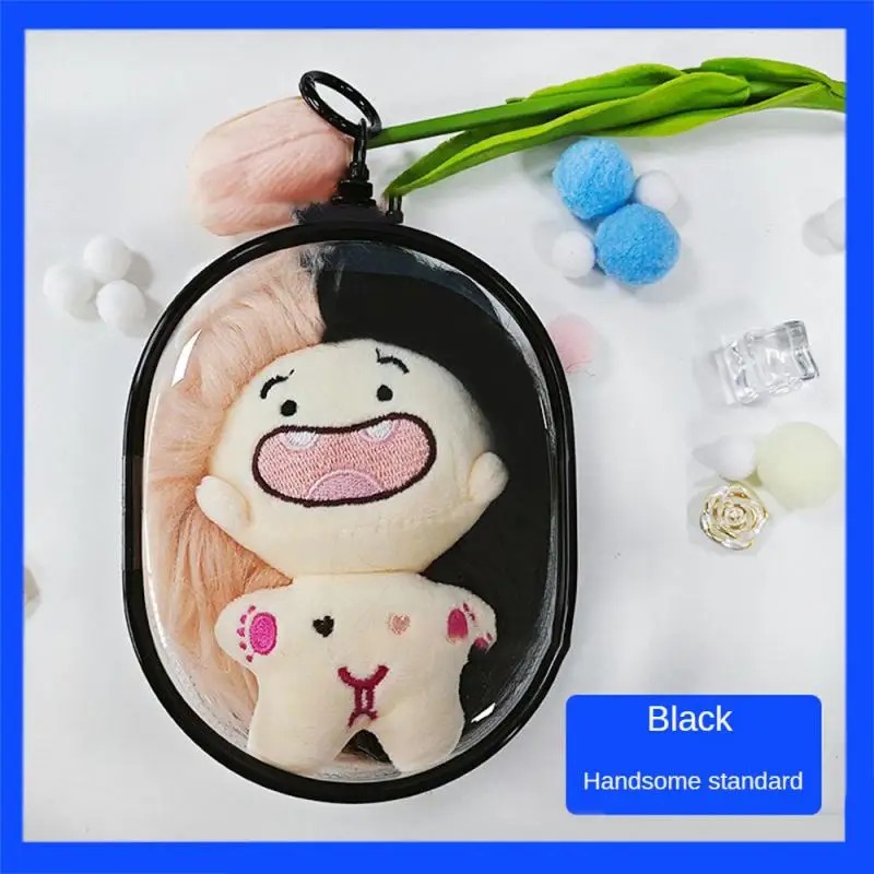 10CM Doll Outing Bag Plush Doll Display Pouch PVC High Transparent BJD Doll Storage Case Cotton Doll Clear Bag Doll Accessories