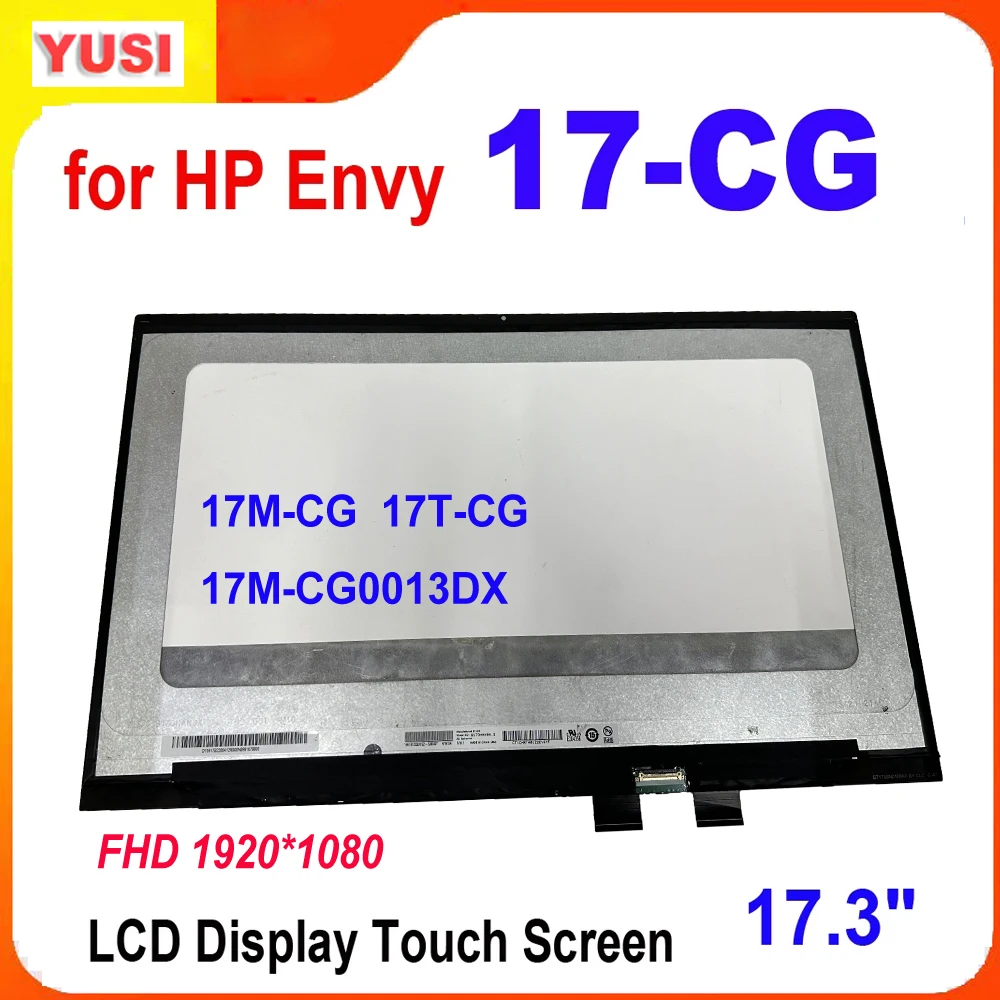 Écran LCD 17,3 pouces pour HP Envy 17-CG 17M-CG 17T-CG 17M-CG0013DX, écran tactile LCD FHD 1920x1080, remplacement d'écran LCD