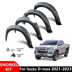 4X4 Fender Flares Wheel Arch Extension for Isuzu D-max dmax 2021 2022 2023 Mud Fenders Mudguard Double Cabin Car accessories