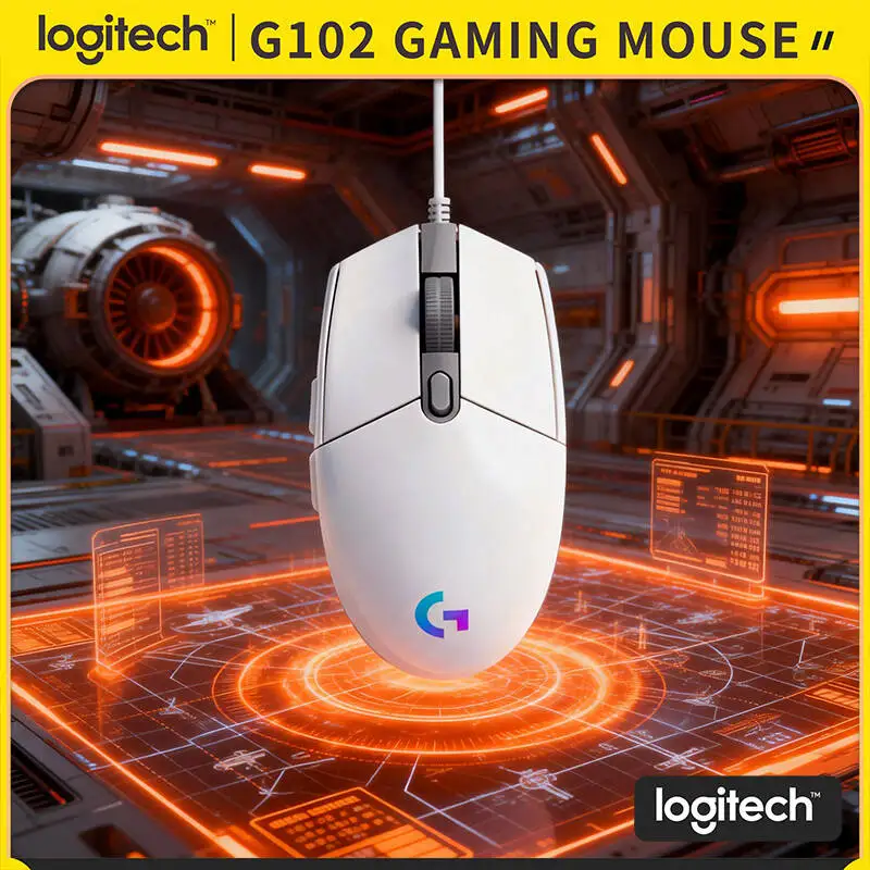 

Игровая мышь Logitech G102, отклик 1 мс, регулируемое разрешение, RGB-подсветка, 6 настраиваемых клавиш для Windows 11