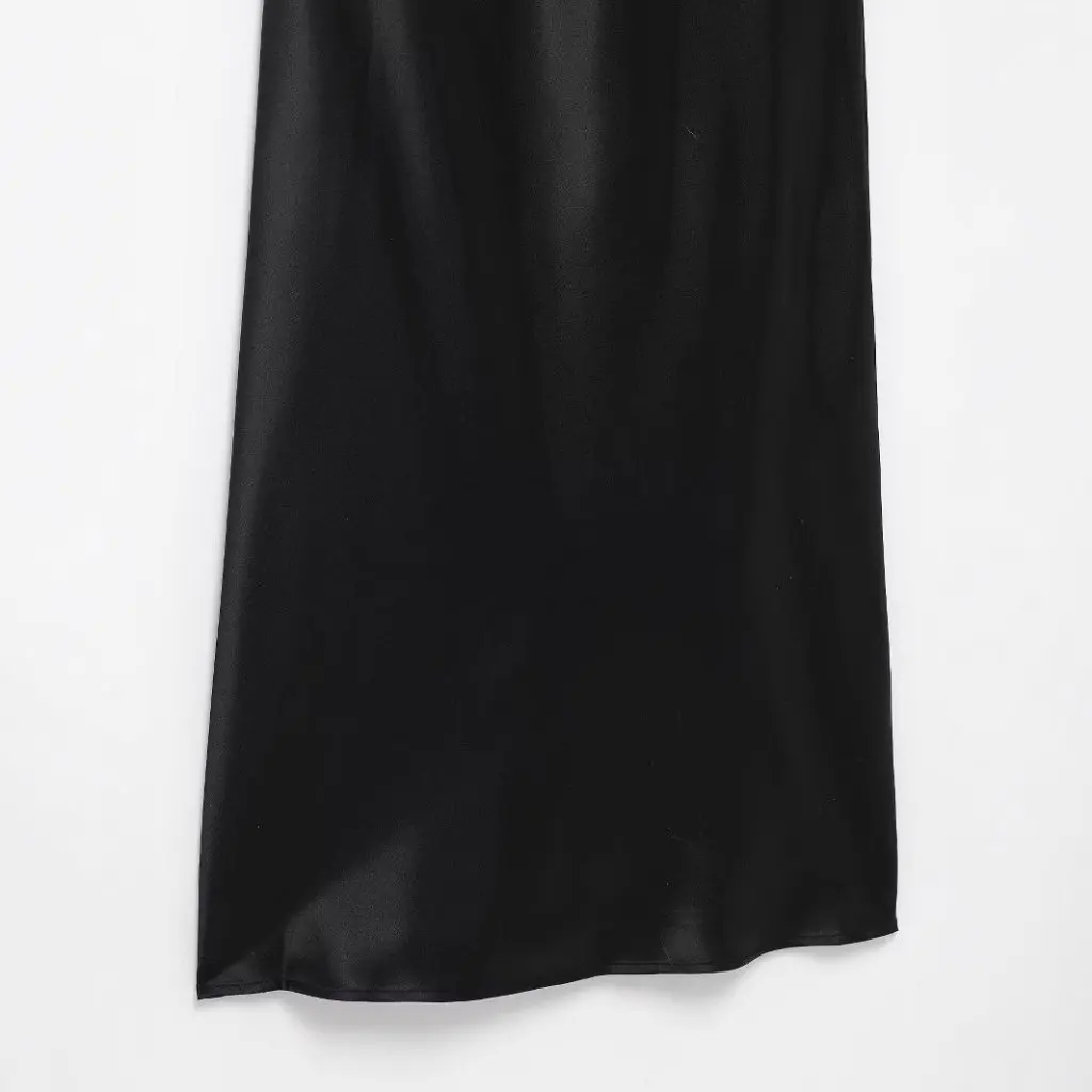 فستان نسائي من الساتان الحريري بدون ظهر بقصة ضيقة على الطراز الأوروبي الأمريكي، فستان سهرة أنيق جديد #1