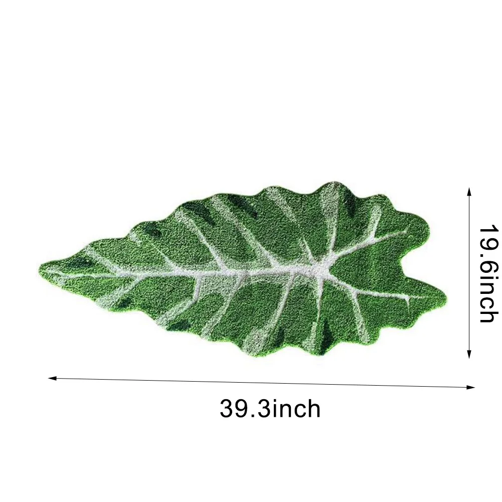 

Коврик для ванной с ботаническим узором, декоративный, нескользящий, с рисунком монстеры, высокой плотности плетения