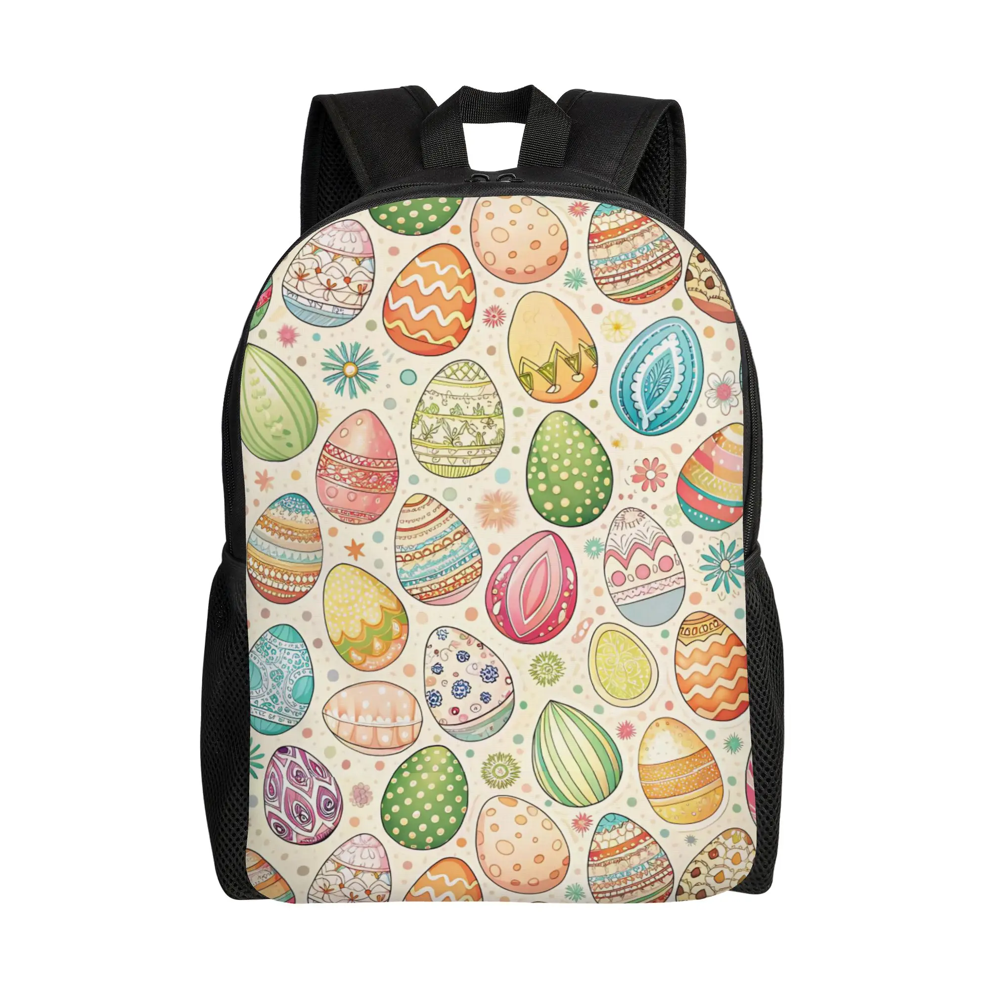 

Happy Easter Eggs Fashion Backpack Gift High School Business Ethnic Daypack for Men Women Laptop Canvas Bags