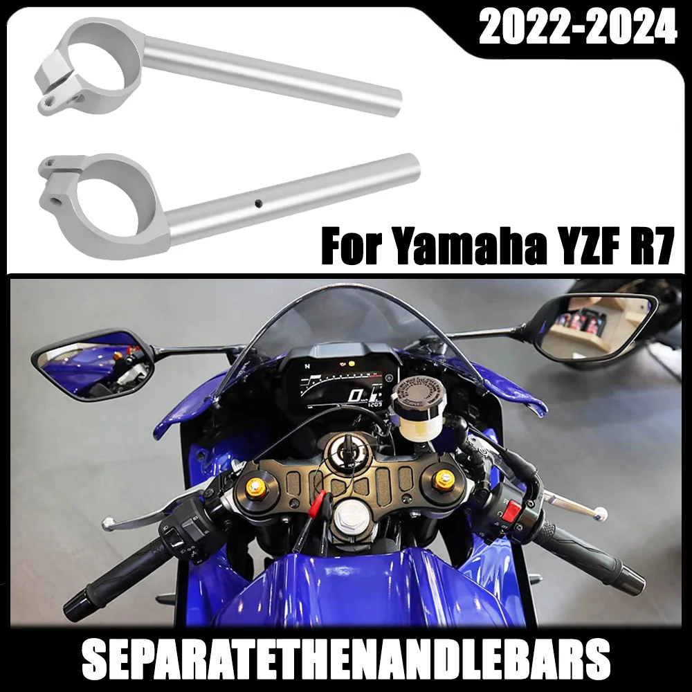 

R7 Motorcycle Clipon Handle Bars For Yamaha YZF R7 YZF-R7 YZFR7 2022-2023 2024 Aluminum Clip On Handlebars Fork Tube Handle