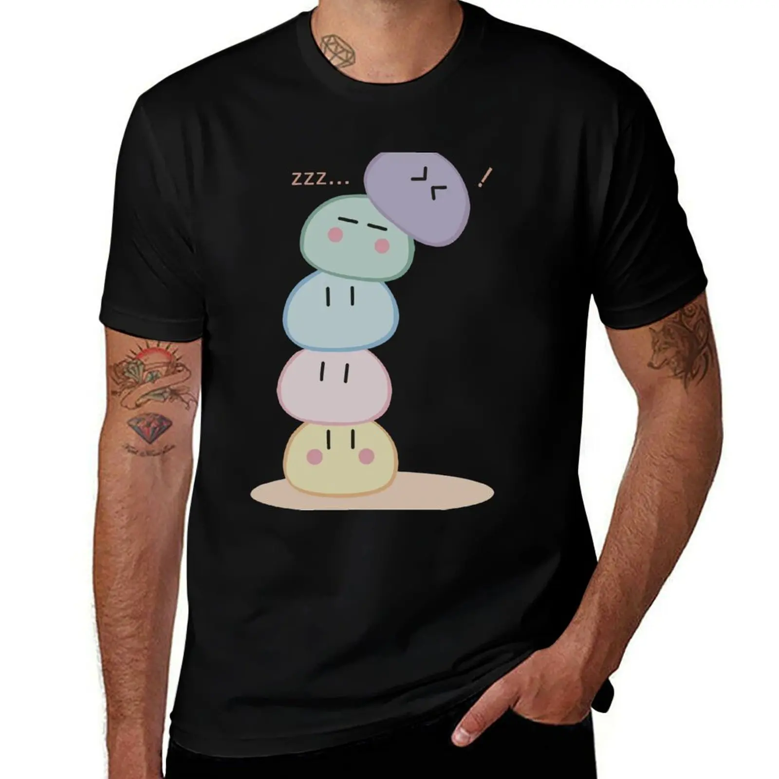 Dango Pile T-Shirt Trendy Casual Short Sleeve Shirt