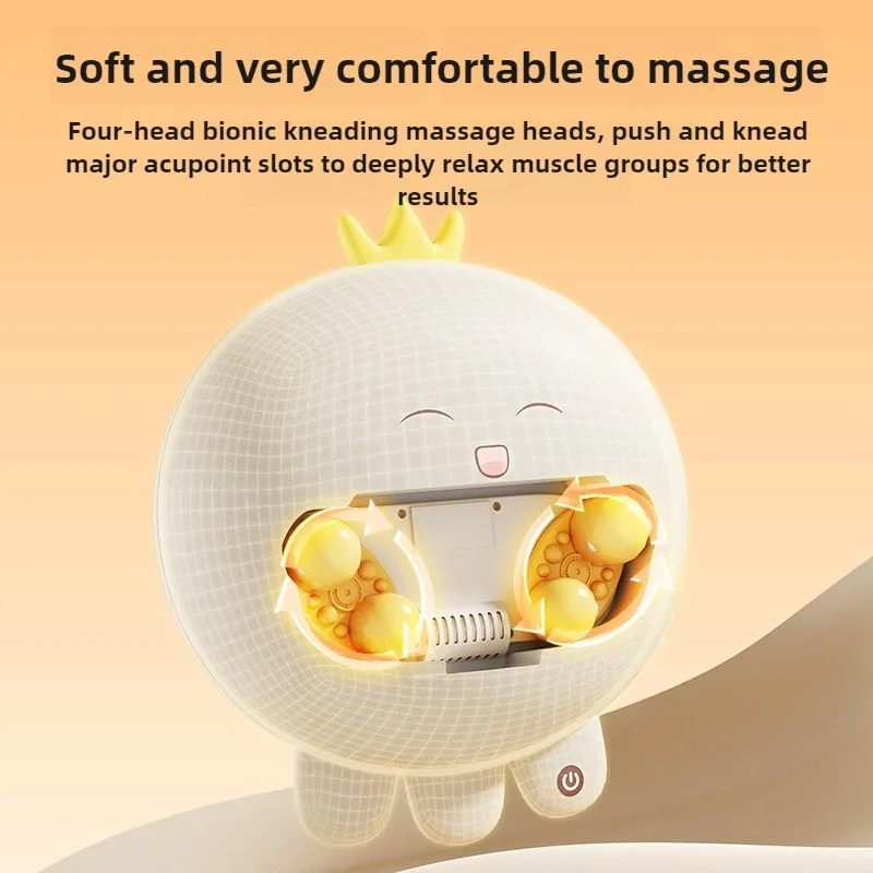 Electric cartoon Massage Pillow cervical Massage Waist Abdomen Back Massager multifunctional household plush cushion